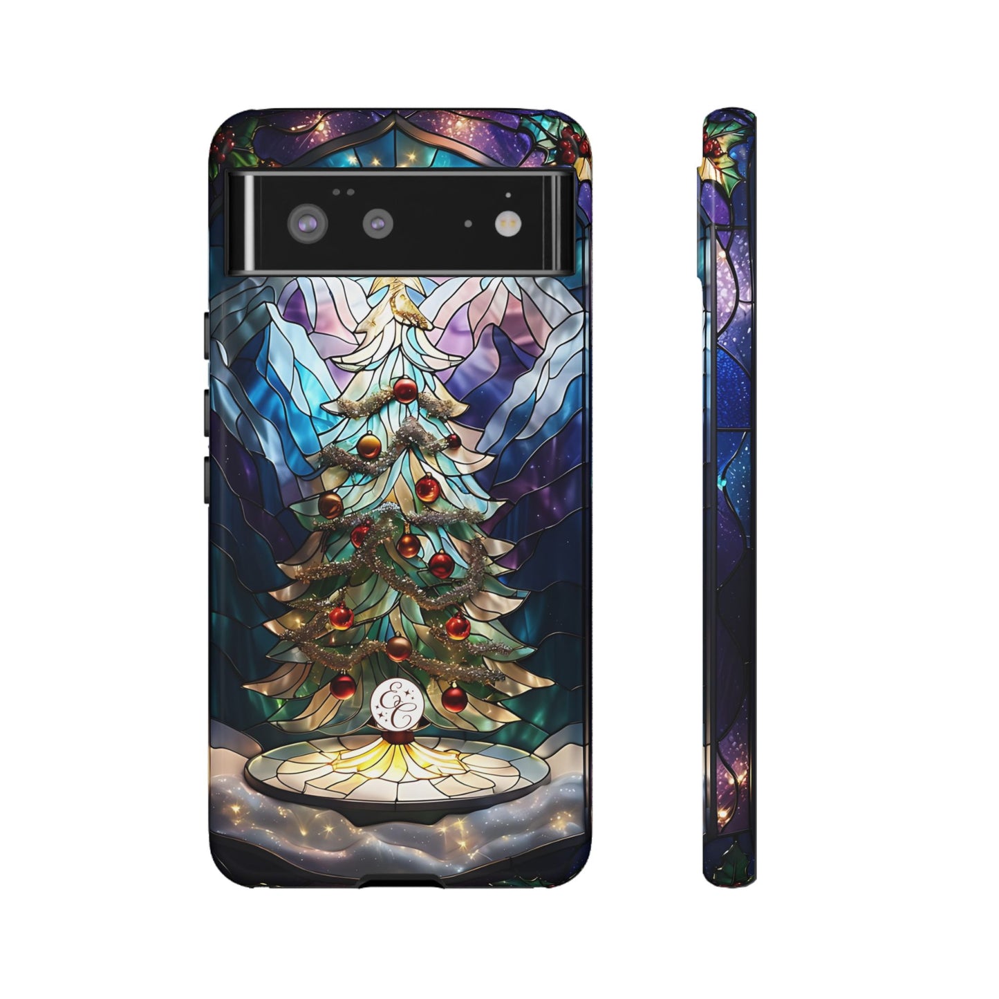 Christmas Tree Stained Glass Tough Phone Case