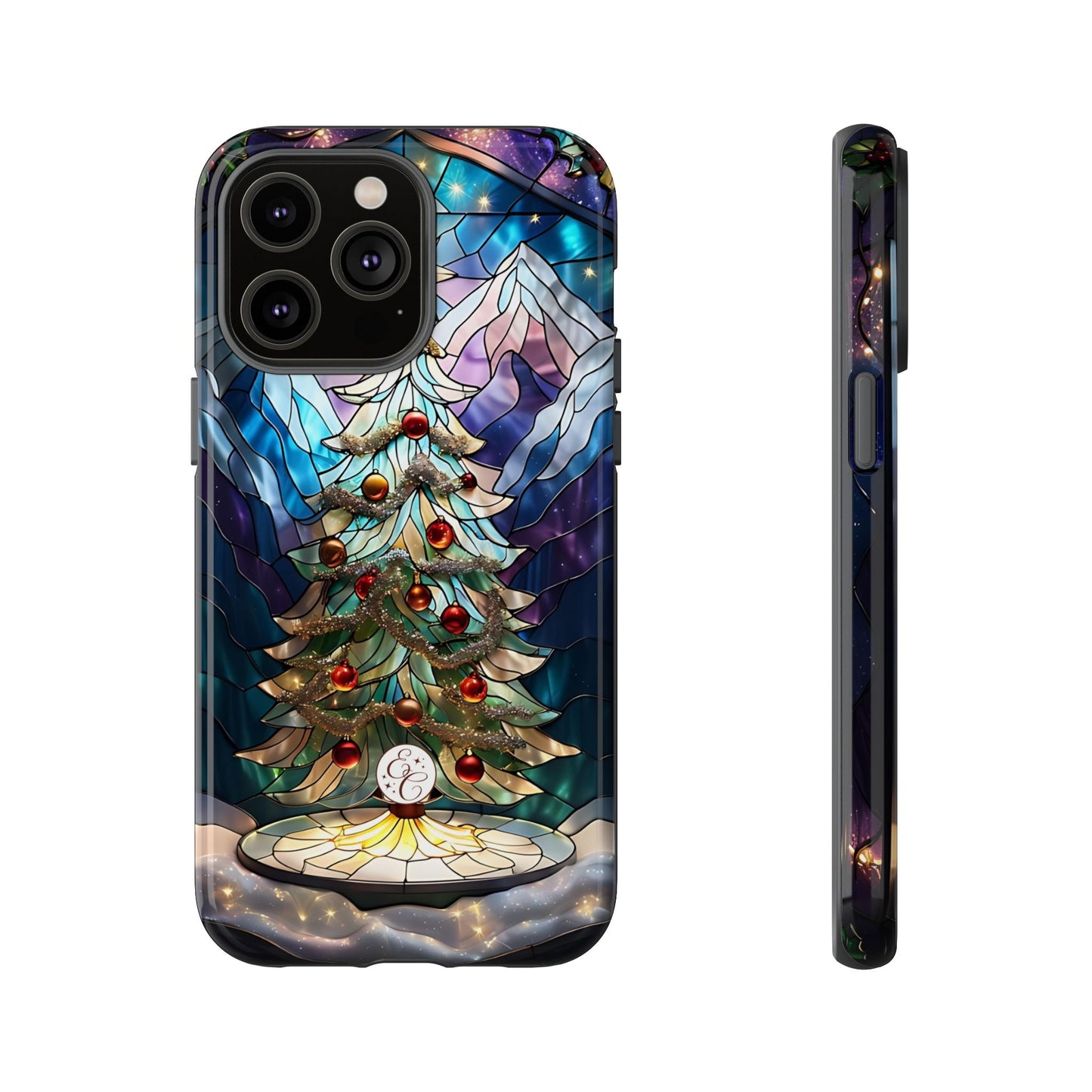 Christmas Tree Stained Glass Tough Phone Case