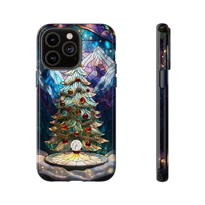 Christmas Tree Stained Glass Tough Phone Case