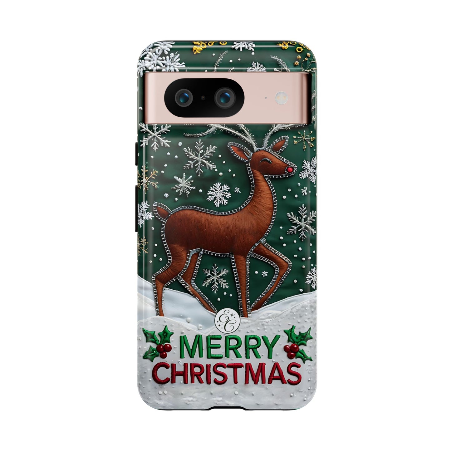 Merry Christmas Reindeer Tough Phone Case