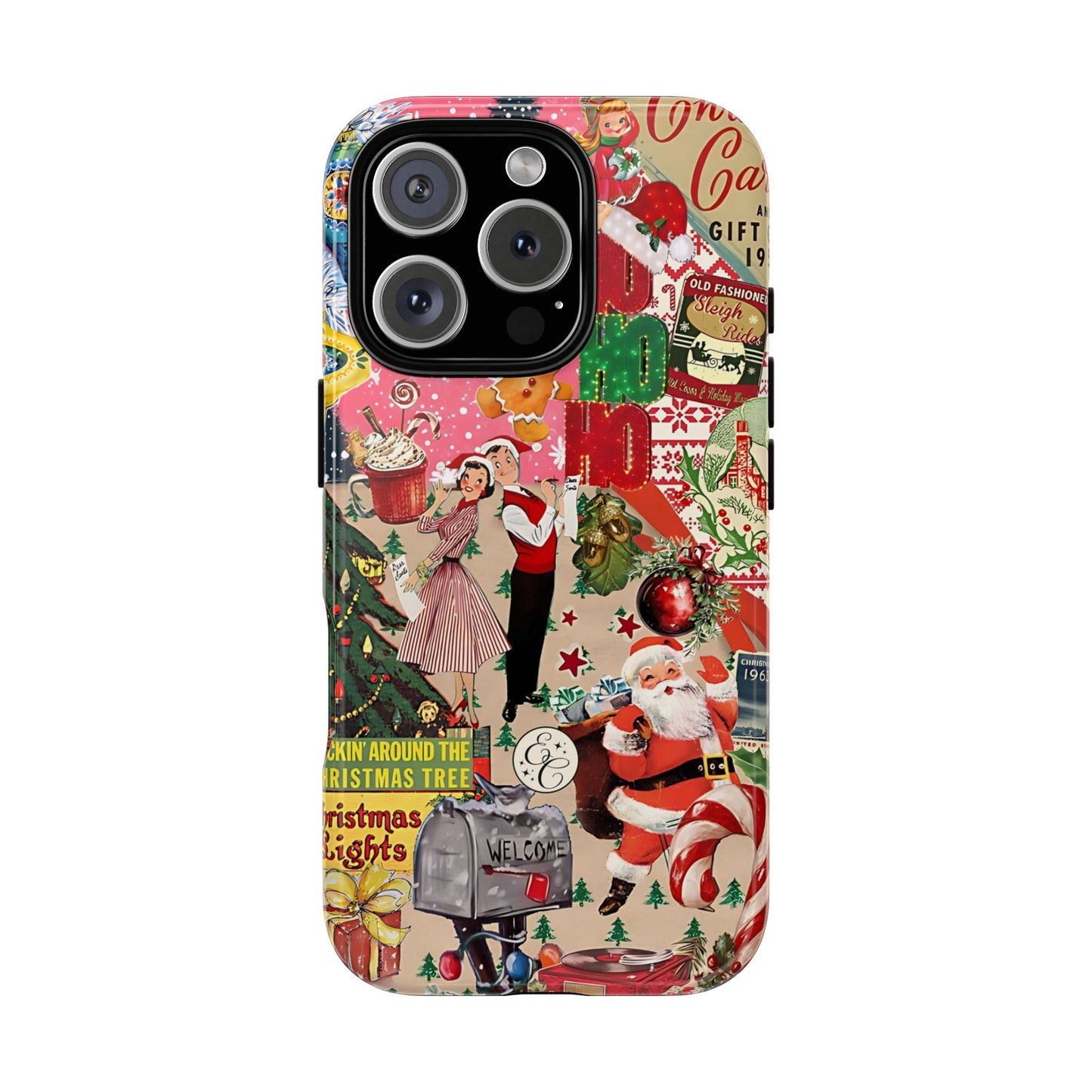 Vintage Christmas Collage Tough Phone Case