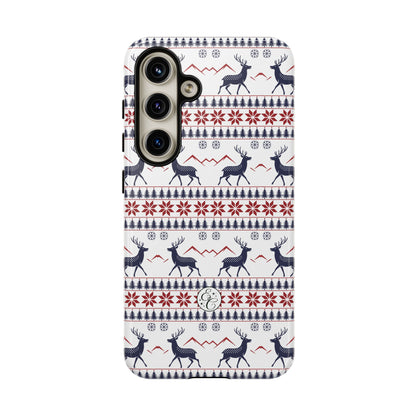 Christmas Reindeer Pattern Tough Phone Case