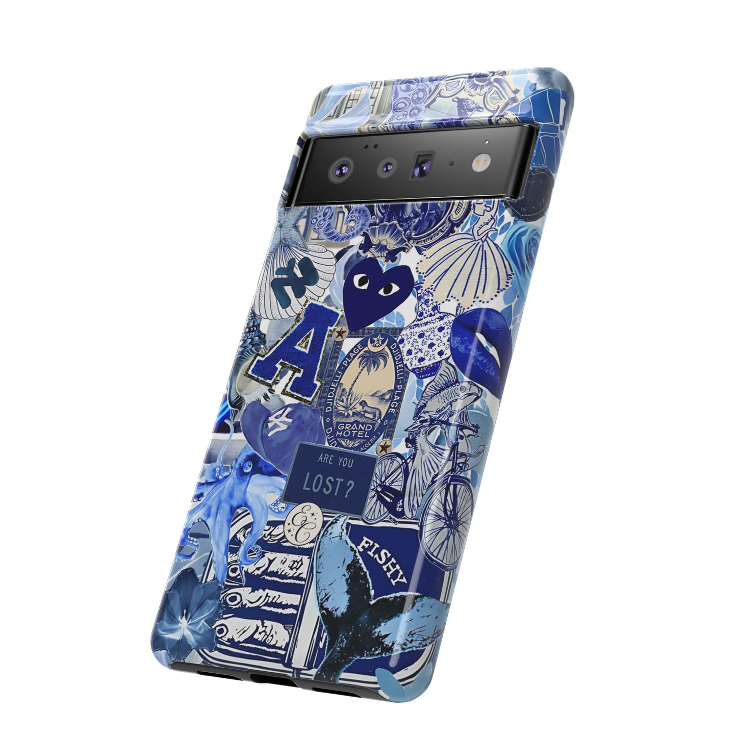 Blue Collage Tough Phone Case