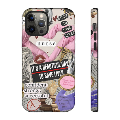 Nurse Inspirational Collage Tough Phone Case