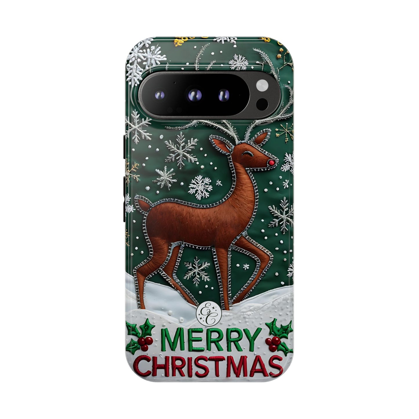 Merry Christmas Reindeer Tough Phone Case