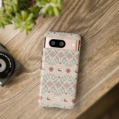 Red Reindeer Christmas Pattern Phone Case