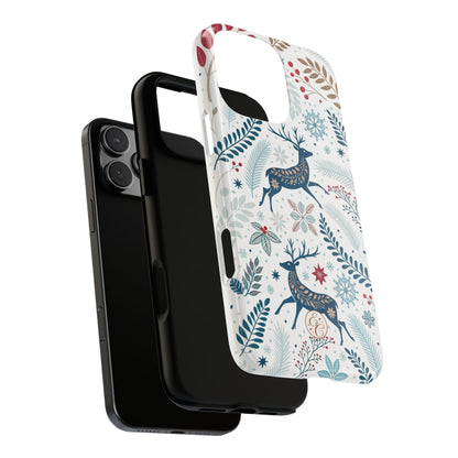 Blue Winter Deer Tough Phone Case
