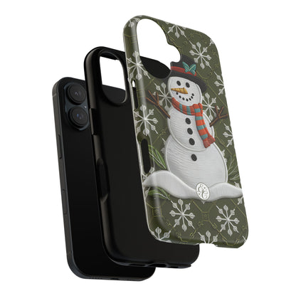 Christmas Snowman Tough Phone Case