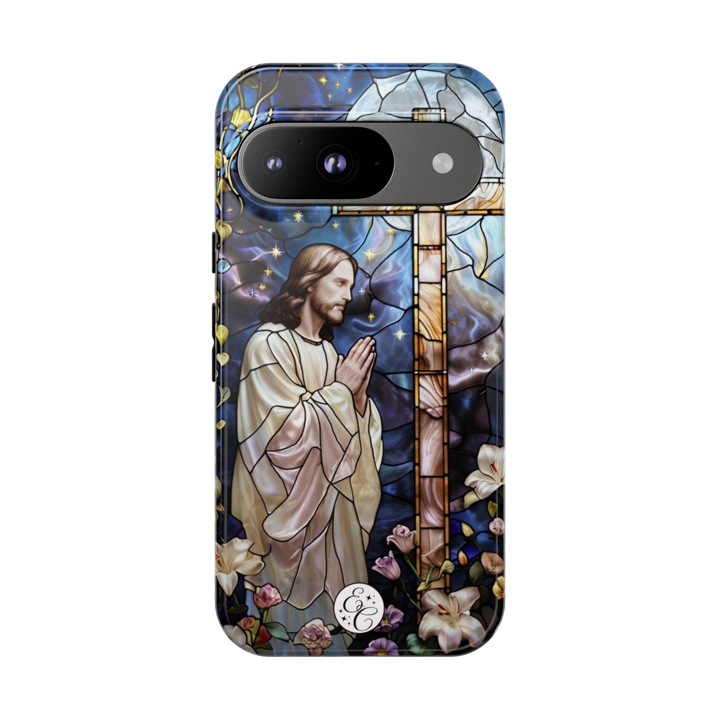 Jesus Praying Stained Glass Tough Phone Case
