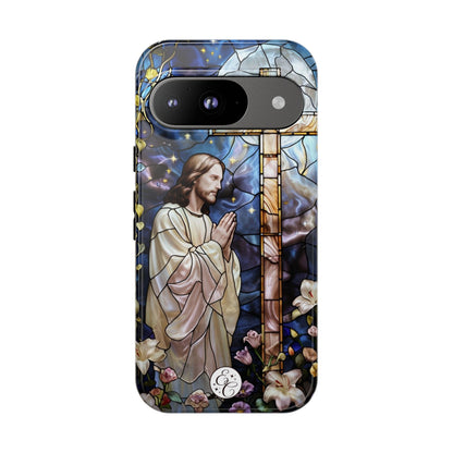 Jesus Praying Stained Glass Tough Phone Case