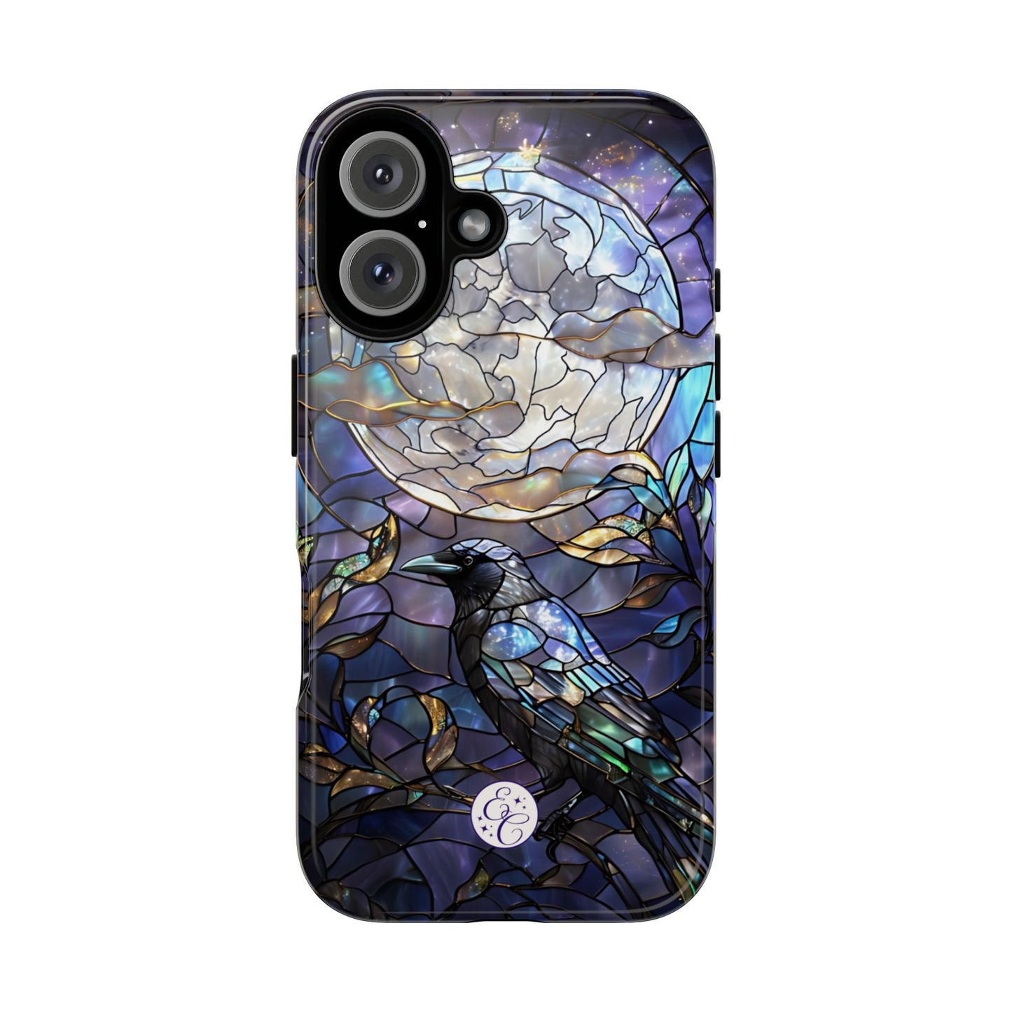 Stained Glass Raven Tough Phone Case