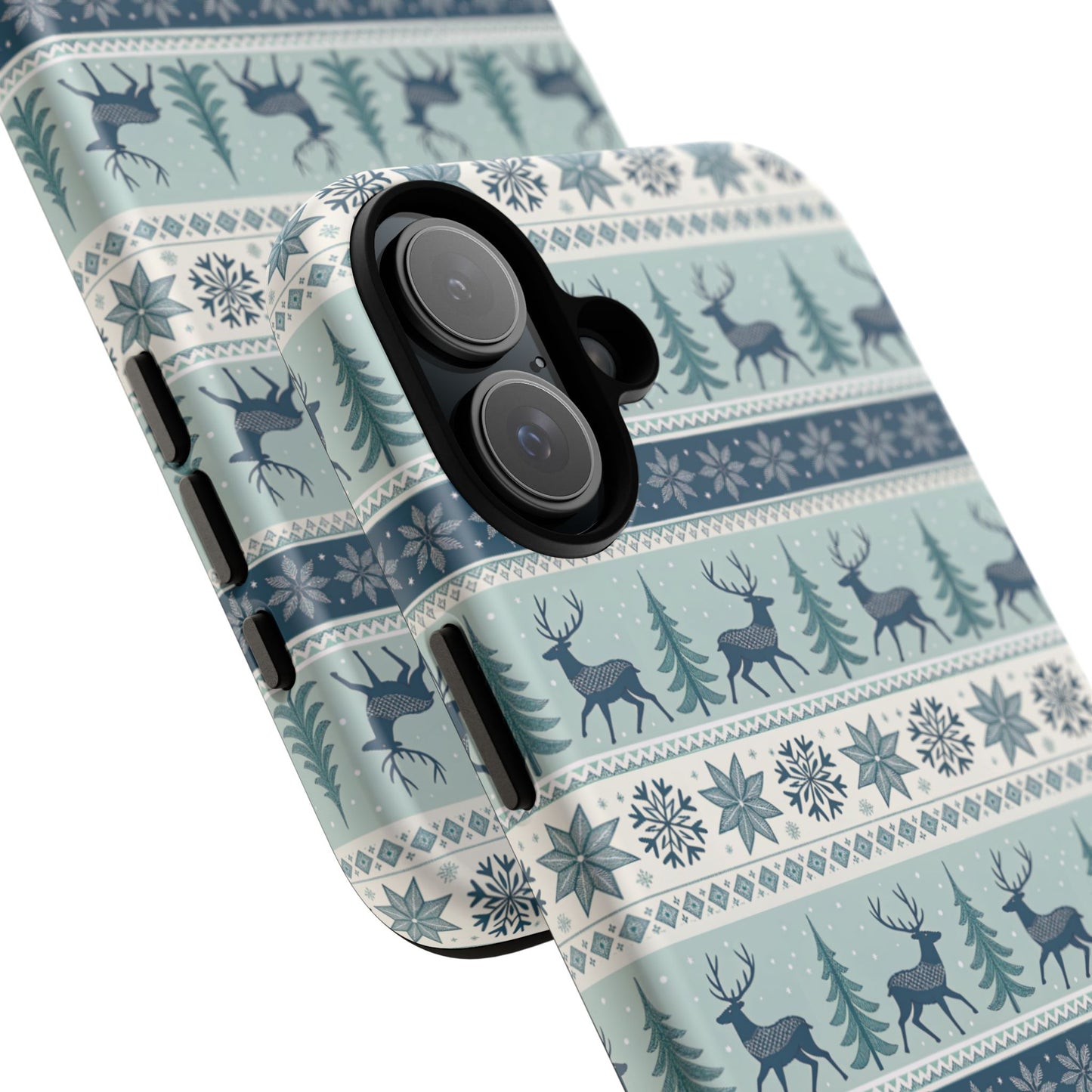 Blue Winter Reindeer Tough Phone Case