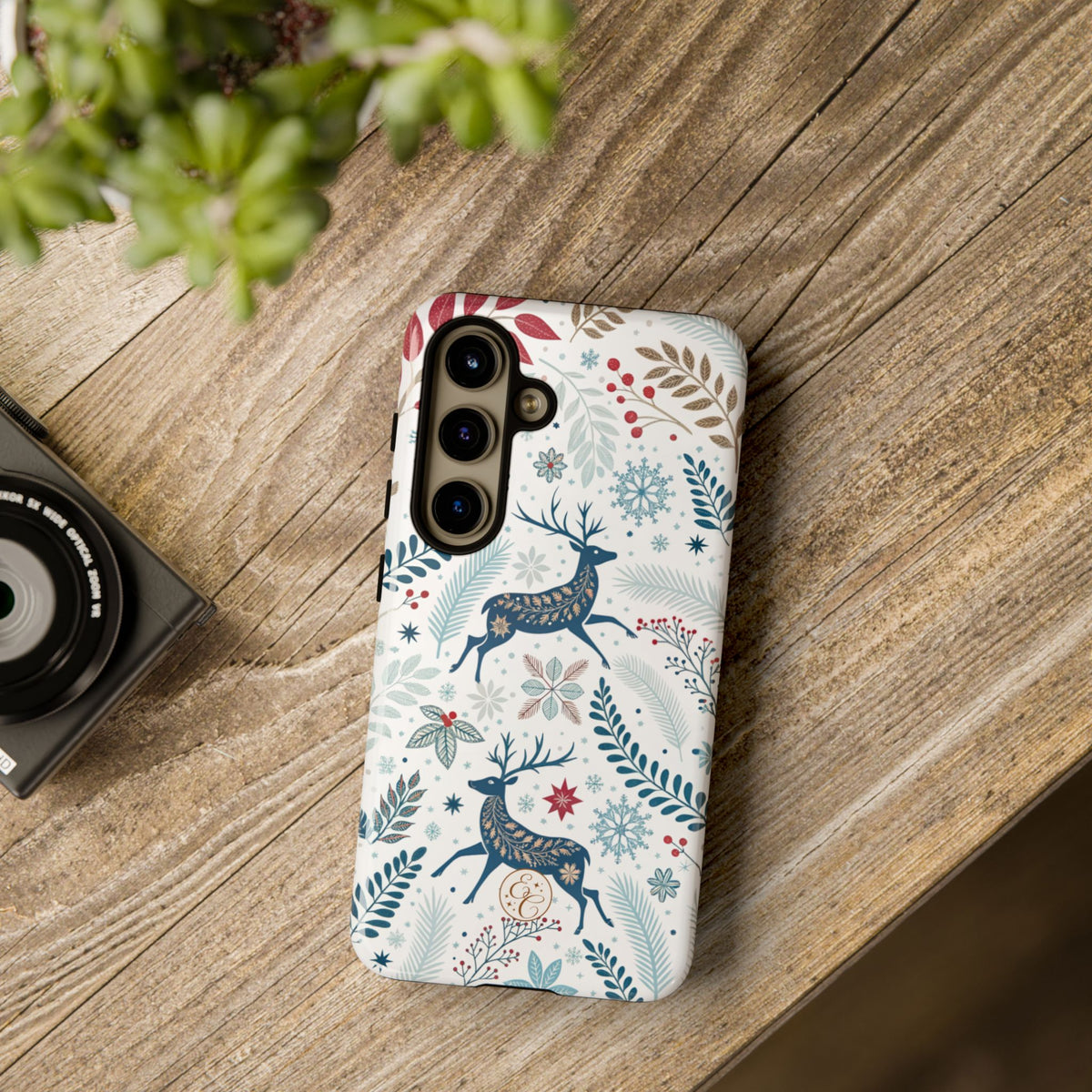 Blue Winter Deer Phone Case