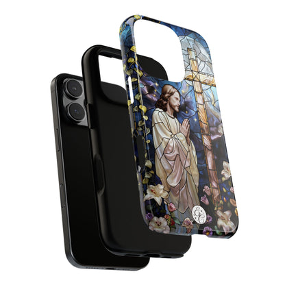 Jesus Praying Stained Glass Tough Phone Case