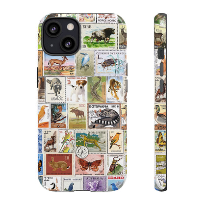 Wildlife Stamp Collage Tough Phone Case