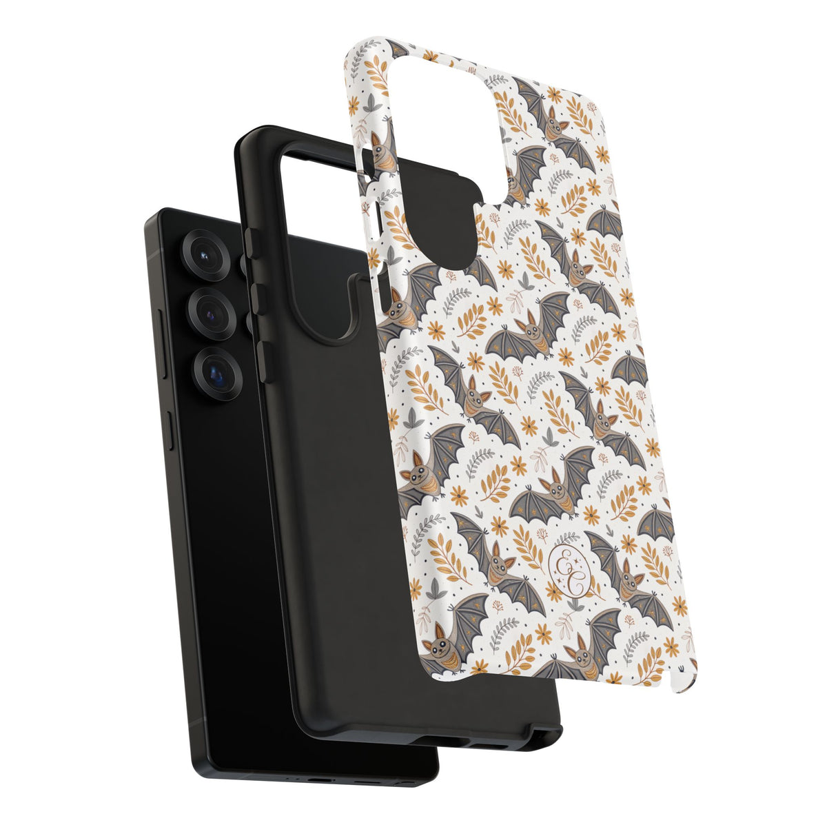 Boho Bat Pattern Halloween Phone Case