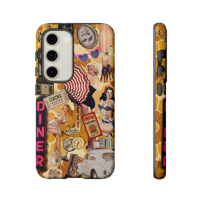 Retro Pin-up Collage Tough Phone Case