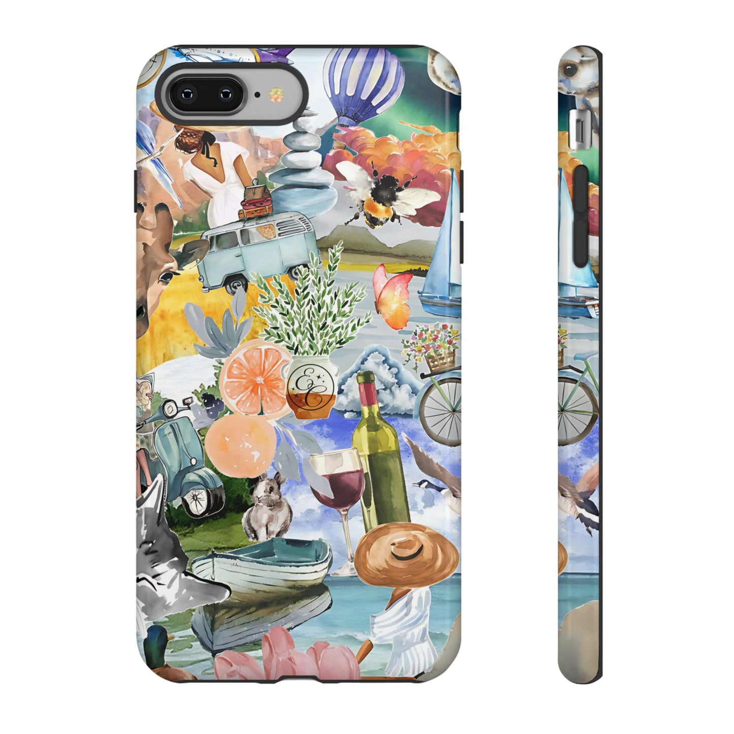 Vintage Travel Collage Tough Phone Case