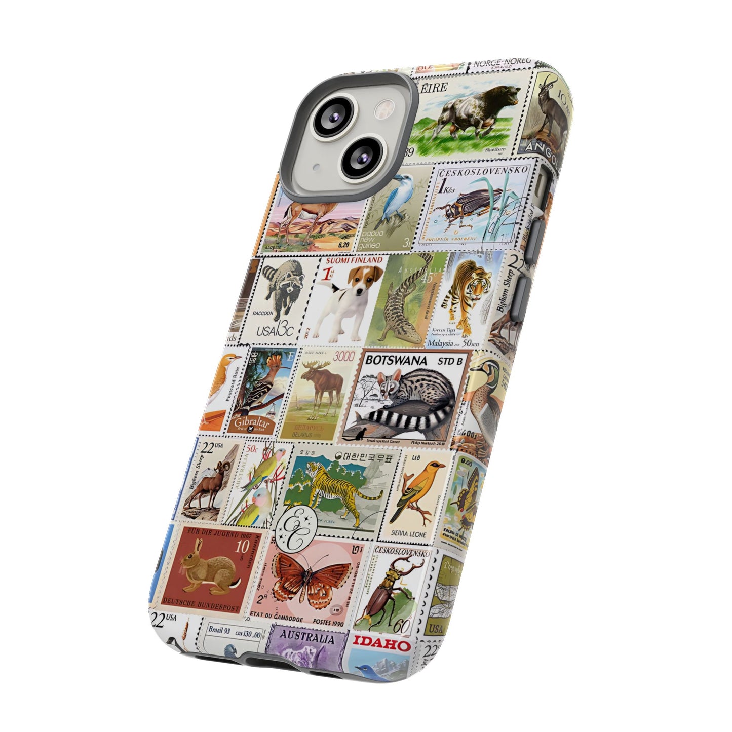 Wildlife Stamp Collage Tough Phone Case