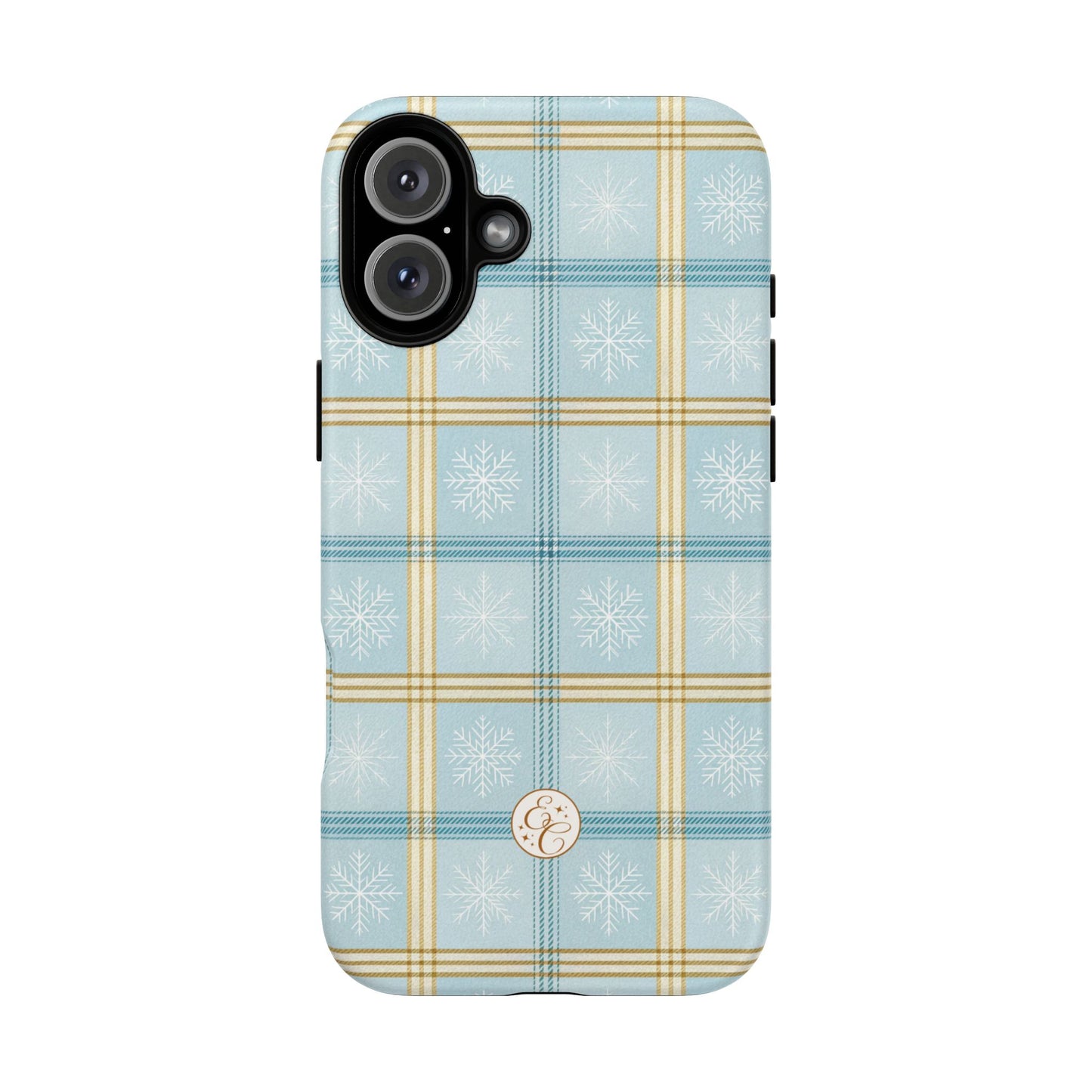 Blue Winter Plaid Tough Phone Case