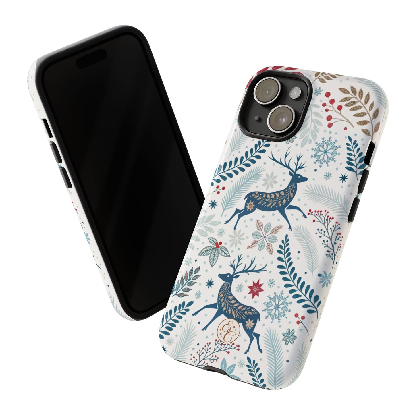 Blue Winter Deer Tough Phone Case
