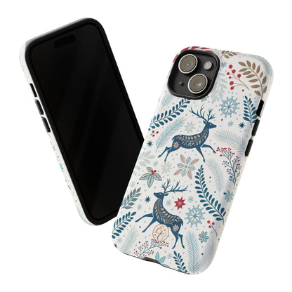 Blue Winter Deer Tough Phone Case
