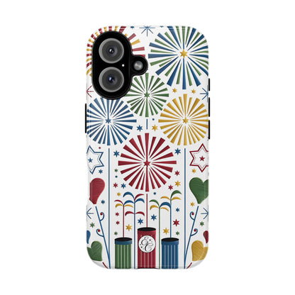 Colorful Fireworks and Stars Tough Phone Case