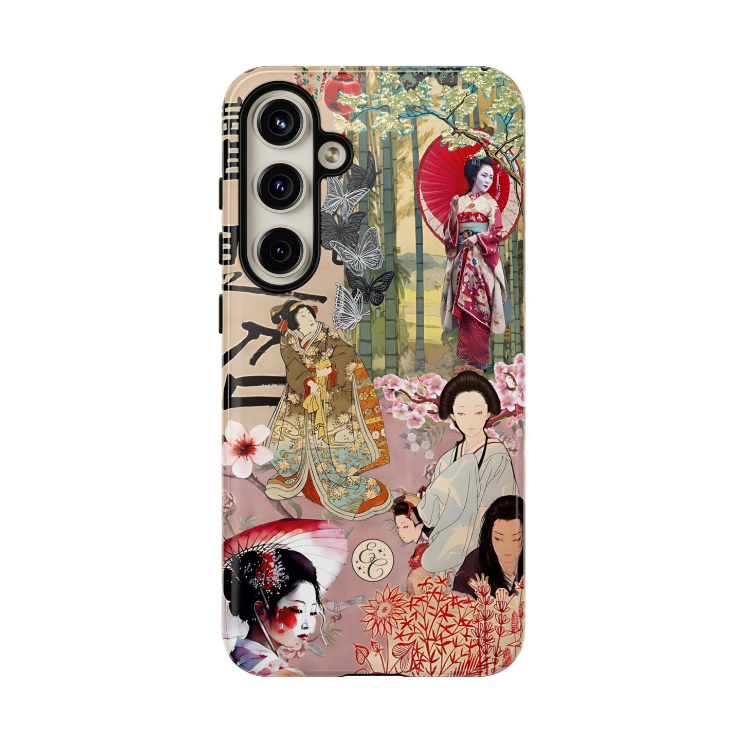 Japanese Geisha Collage Tough Phone Case