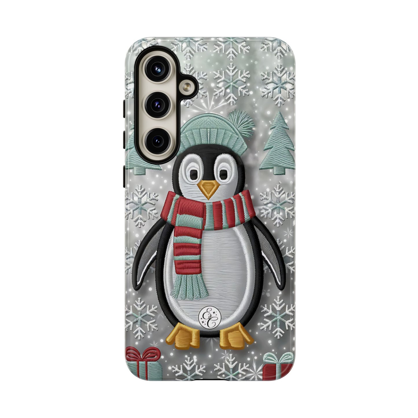 Cute Christmas Penguin Tough Phone Case