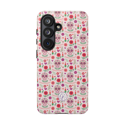 Pink Boho Day of the Dead Tough Phone Case