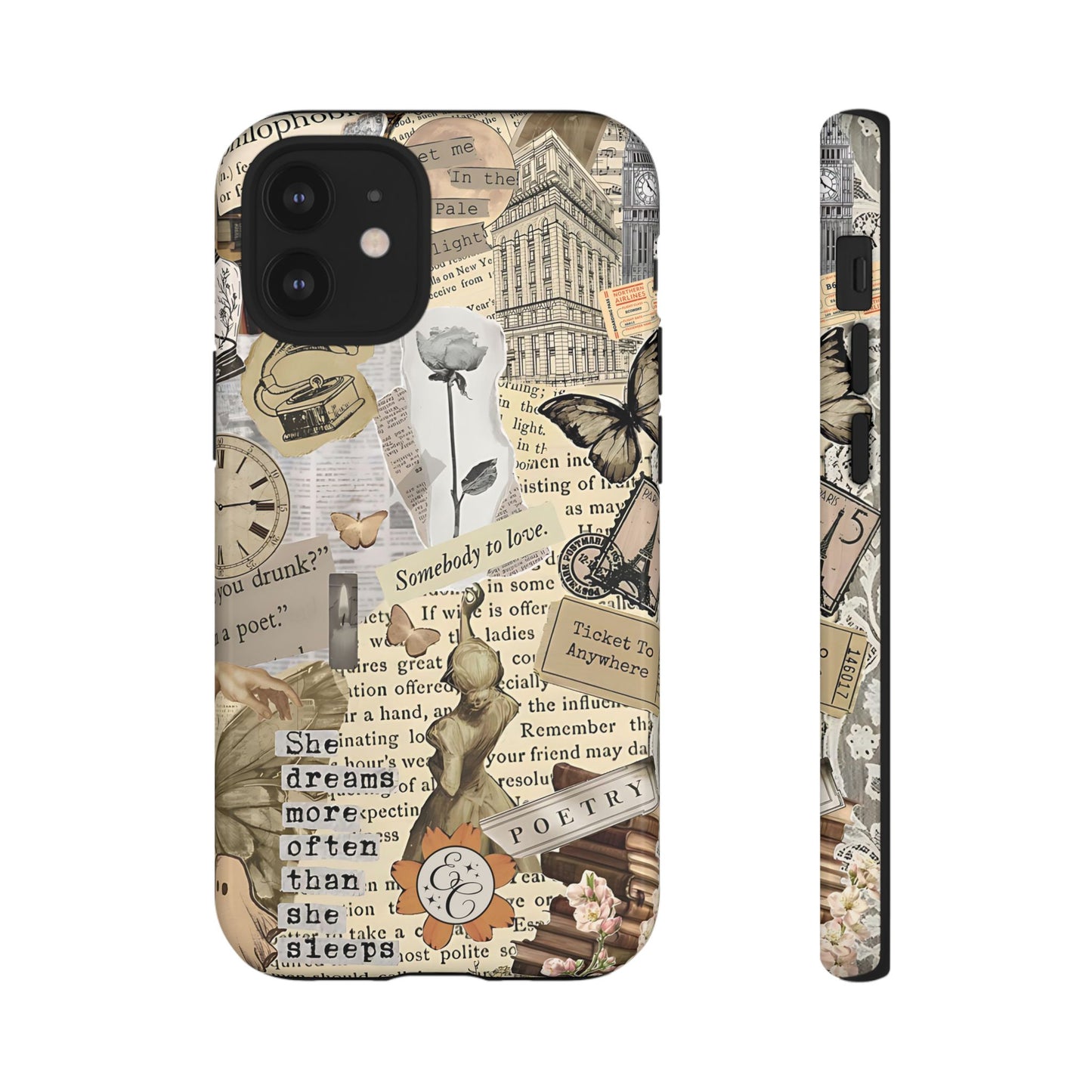 Library Romance Collage Tough Phone Case