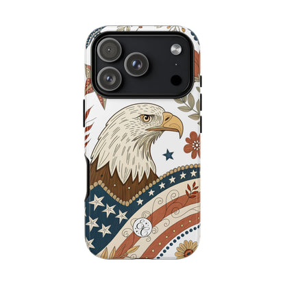 Boho Patriotic Eagle Tough Phone Case