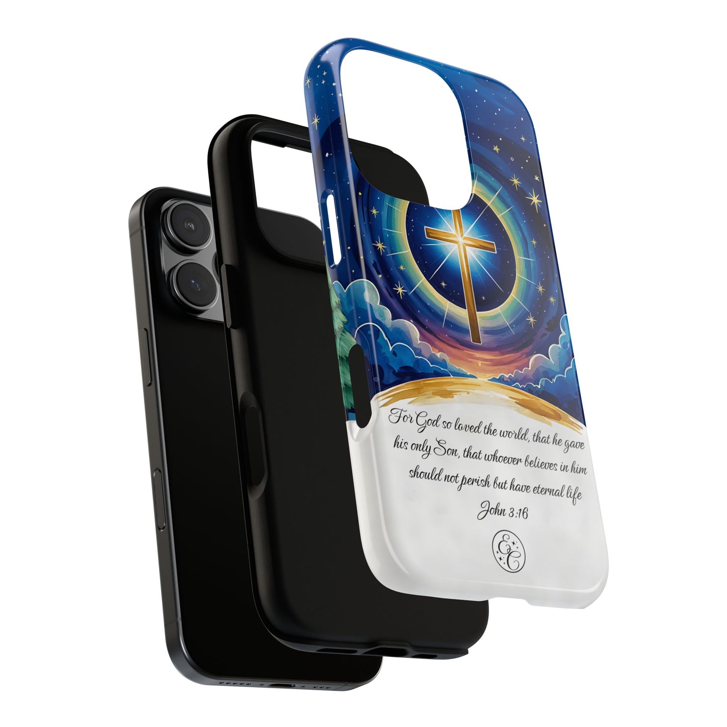 Celestial Cross - John 3:16 Tough Phone Case