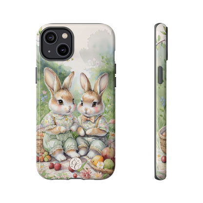 Vintage Bunny Picnic Tough Phone Case