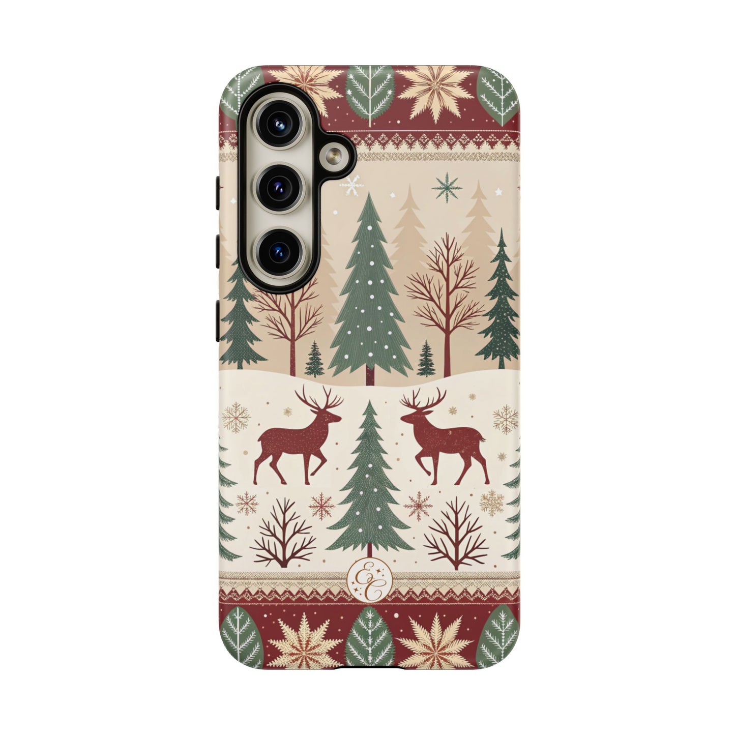 Vintage Christmas Reindeer Tough Phone Case