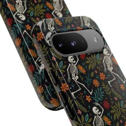 Halloween Boho Skeleton Pattern Tough Phone Case