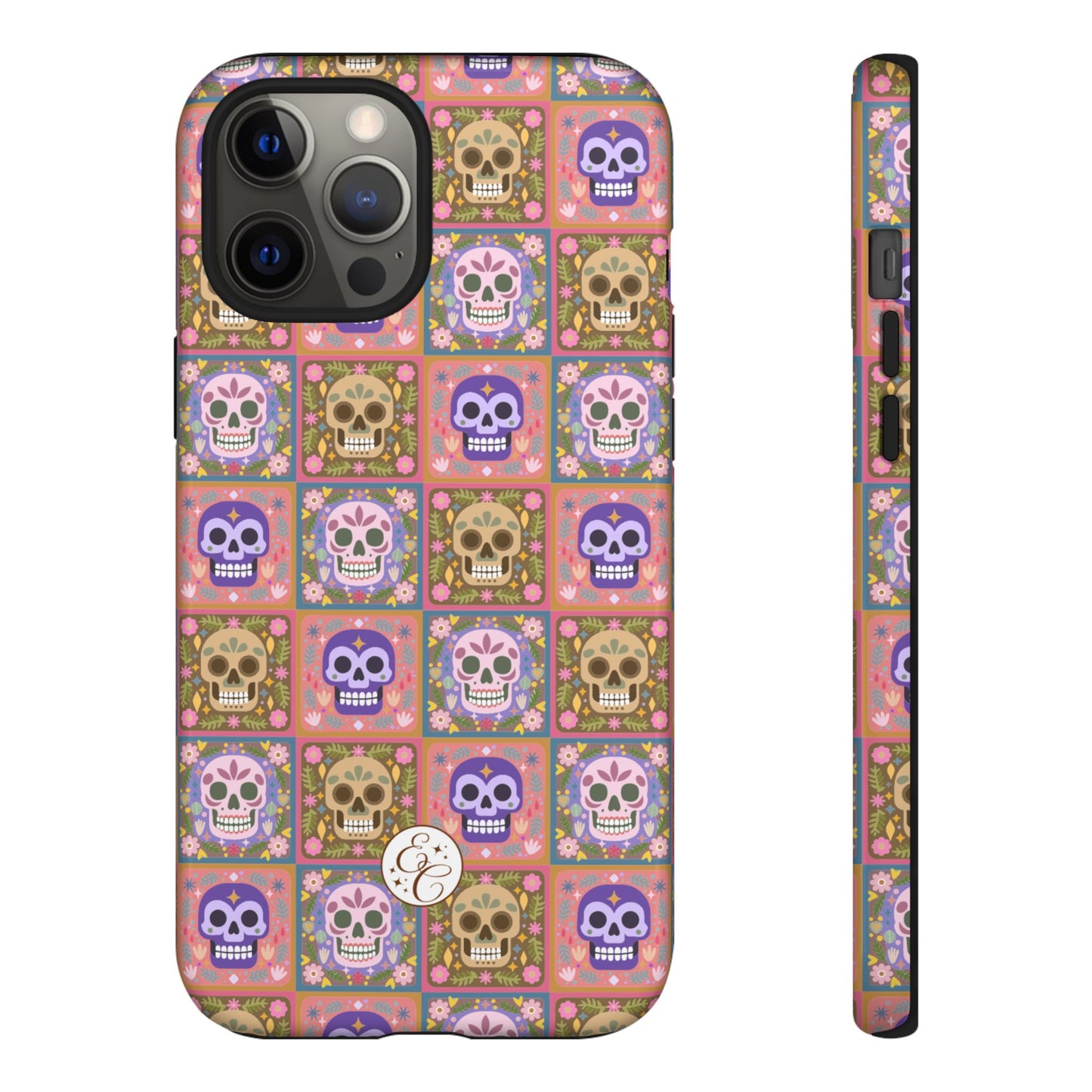 Sugar Skull Pattern Tough Phone Case