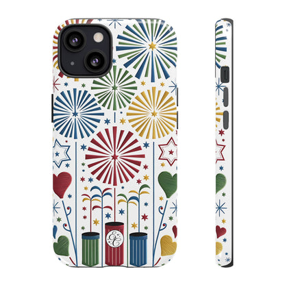 Colorful Fireworks and Stars Tough Phone Case