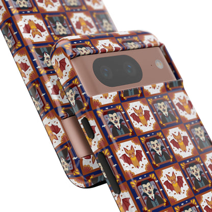 Dracula & Bat Pattern Tough Phone Case