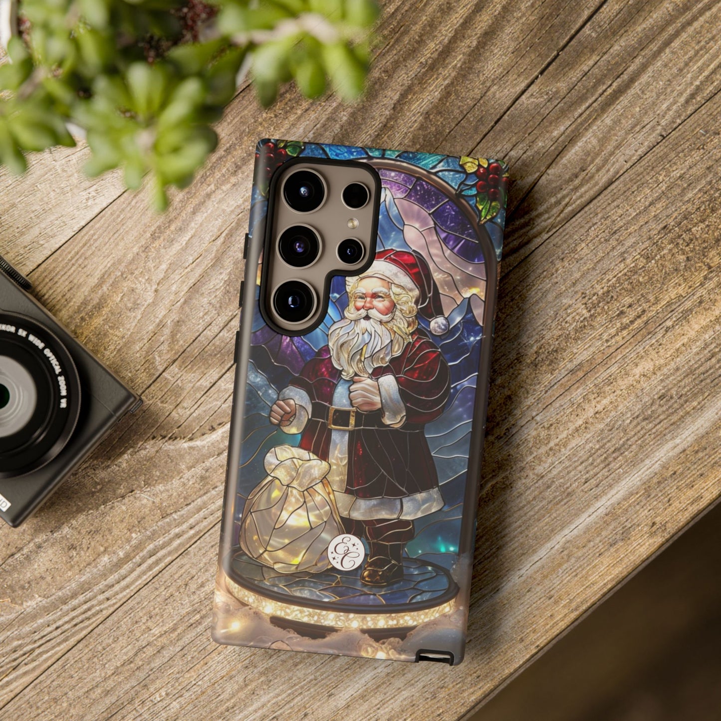Santa Claus Stained Glass Phone Case