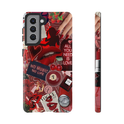 Red Aesthetic Collage Tough Phone Case