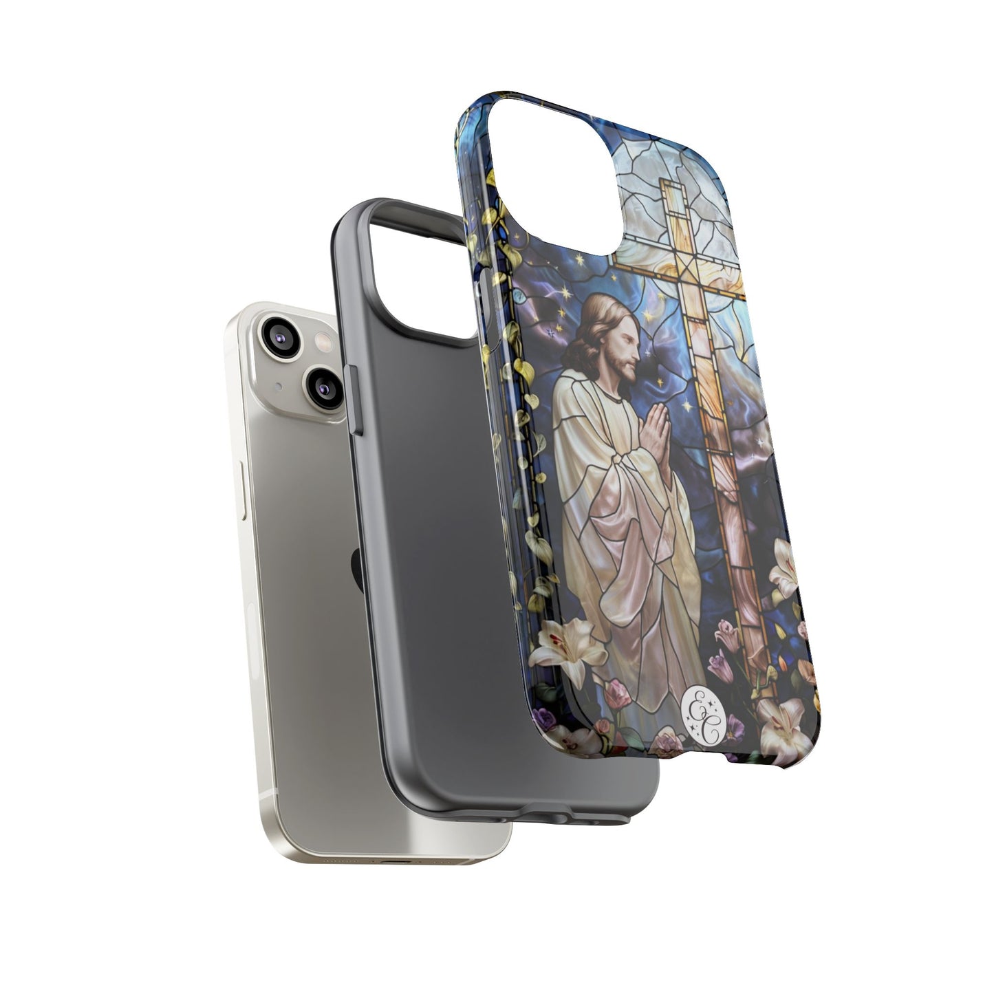 Jesus Praying Stained Glass Tough Phone Case