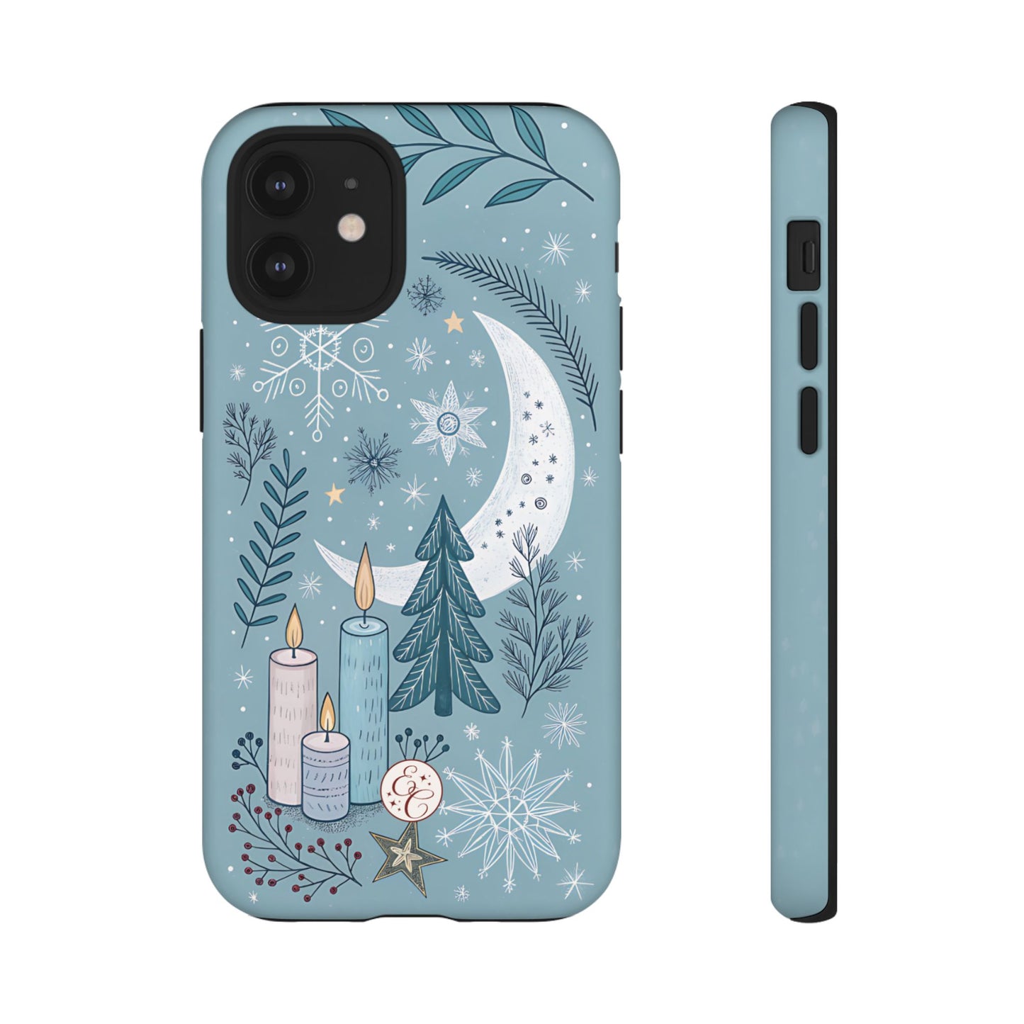 Winter Moon & Candles Tough Phone Case