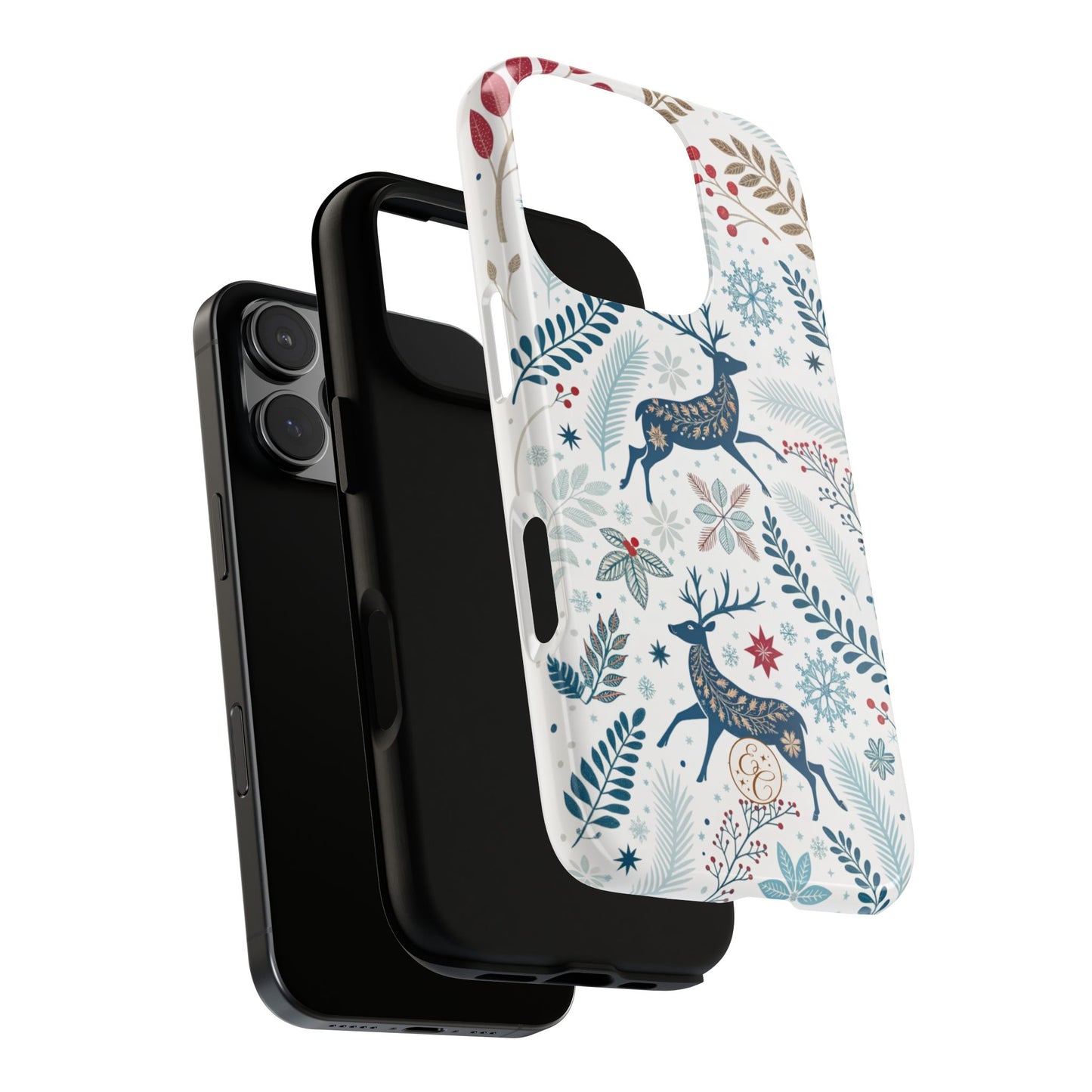 Blue Winter Deer Tough Phone Case