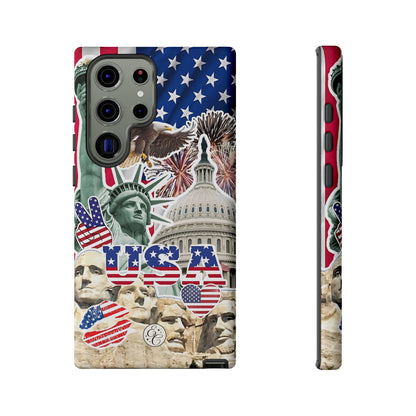 Patriotic USA Collage Tough Phone Case