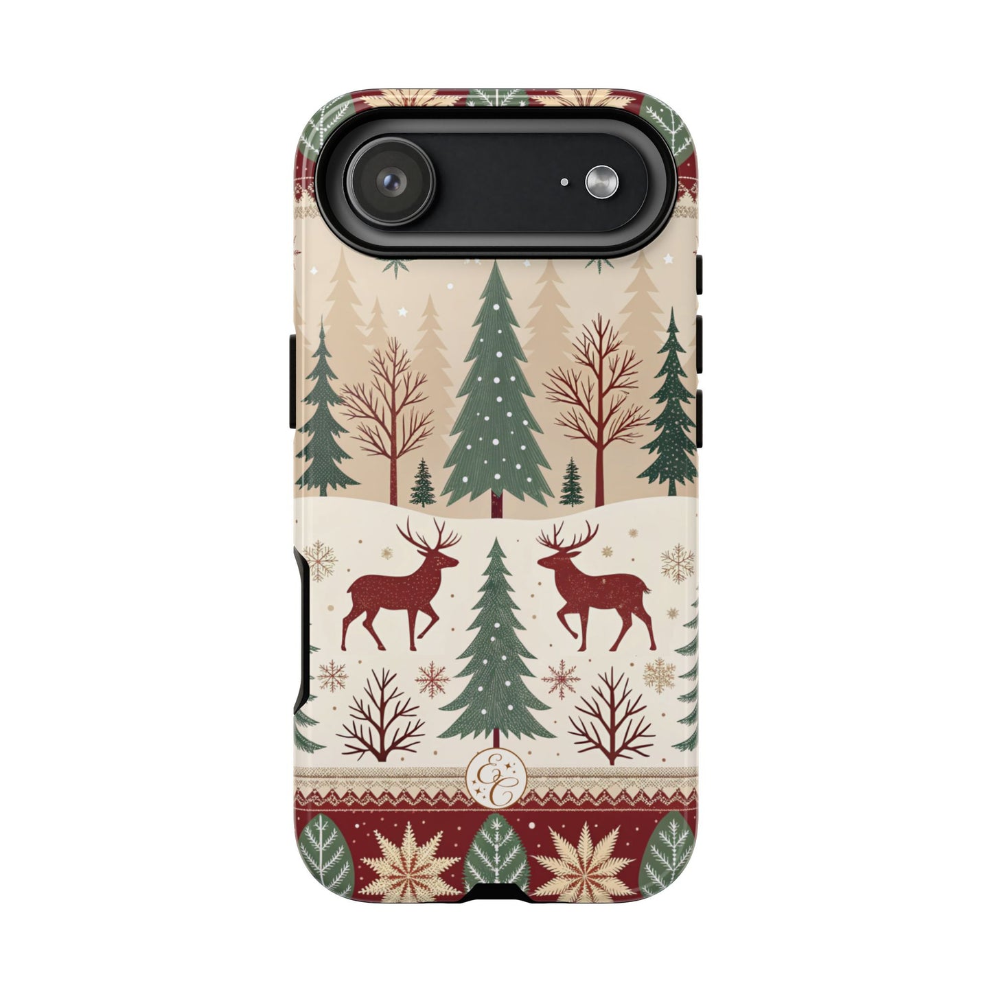 Vintage Christmas Reindeer Tough Phone Case