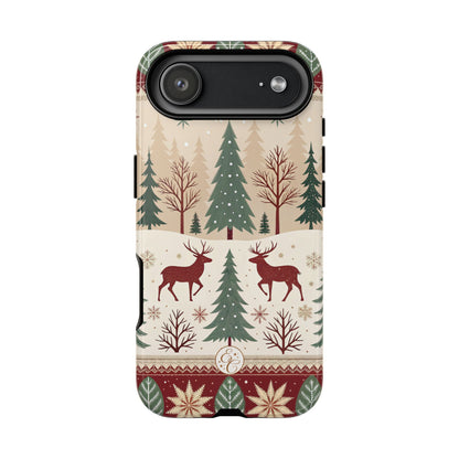 Vintage Christmas Reindeer Tough Phone Case