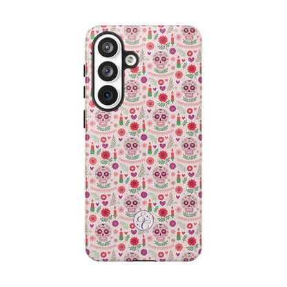 Pink Boho Day of the Dead Tough Phone Case