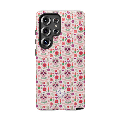 Pink Boho Day of the Dead Tough Phone Case