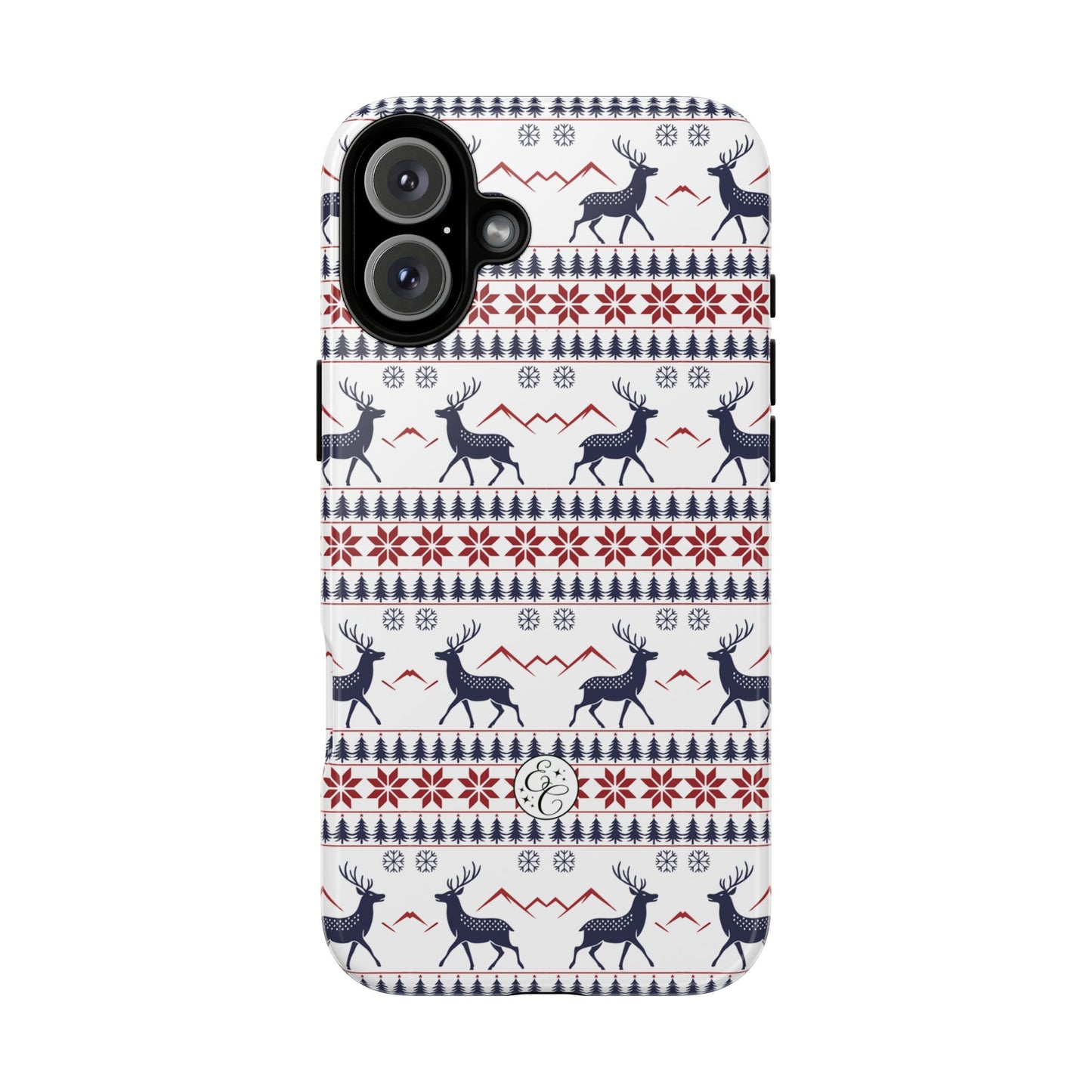 Christmas Reindeer Pattern Tough Phone Case